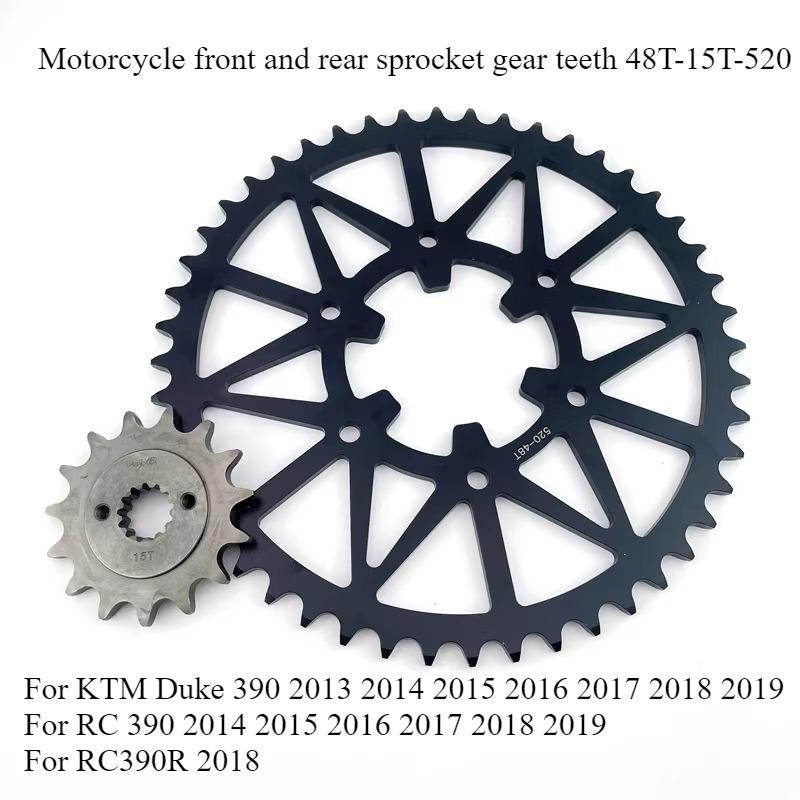 Motorcycle modification front and rear sprocket gear teeth are suitable for Duke390 RC390 Duke 390 2014 2015 2016 2017-2019