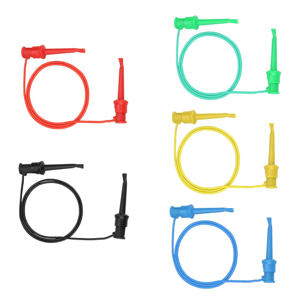 5Pcs Colorful Multimeter Electrical Test Dual SMD IC Silicone   Test Clip Hook