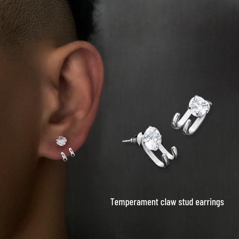 

Серьги-пусеты с цирконом 2022: Трендовый, Простой Дизайн для Мужчин и Женщин White Zircon + Black Claw (Pair)