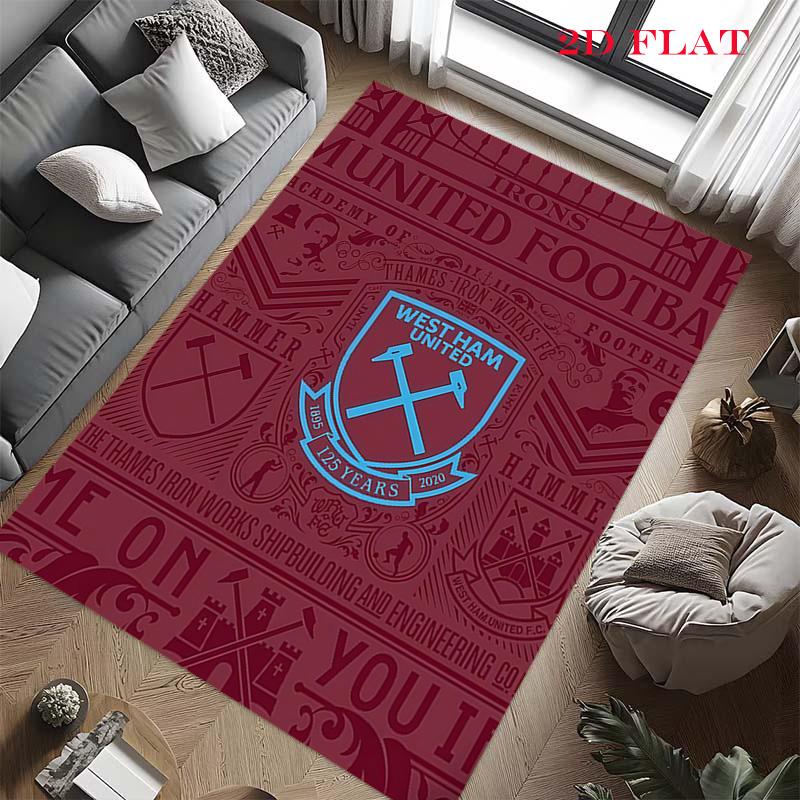 Dywan z logo West Ham do salonu, sypialni, domu, dekoracja sofy, antypoślizgowa mata podłogowa dla dzieci do zabawy