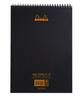 (1, 8 A A 1/4 X 11 A A 3/4) - Rhodia Wirebound Notebooks Ruled 21cm X 32cm Black
