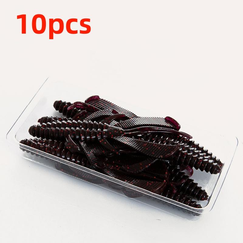 Extra Large Realistic Shrimp-Shaped Soft Worm Fishing Bait with Double Ridge Tail – Suitable for Freestyle Fishing and Big Fishi
