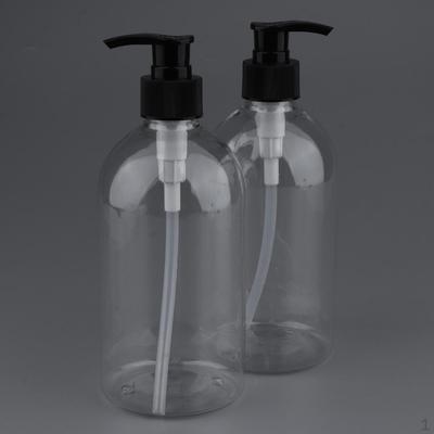 Bouteilles en plastique de 17 oz avec pompe, Distributeurs de shampoing 2 pièces, Récipients rechargeables pour huiles essentielles