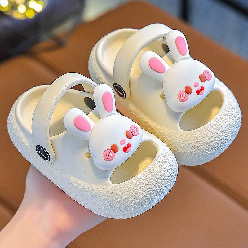 Kindersandalen für Mädchen, Sommer Cartoon Süße Prinzessin Weichsohle Rutschfest Haus Badeschuhe für Kleinkinder und Babys, Jungenschuhe