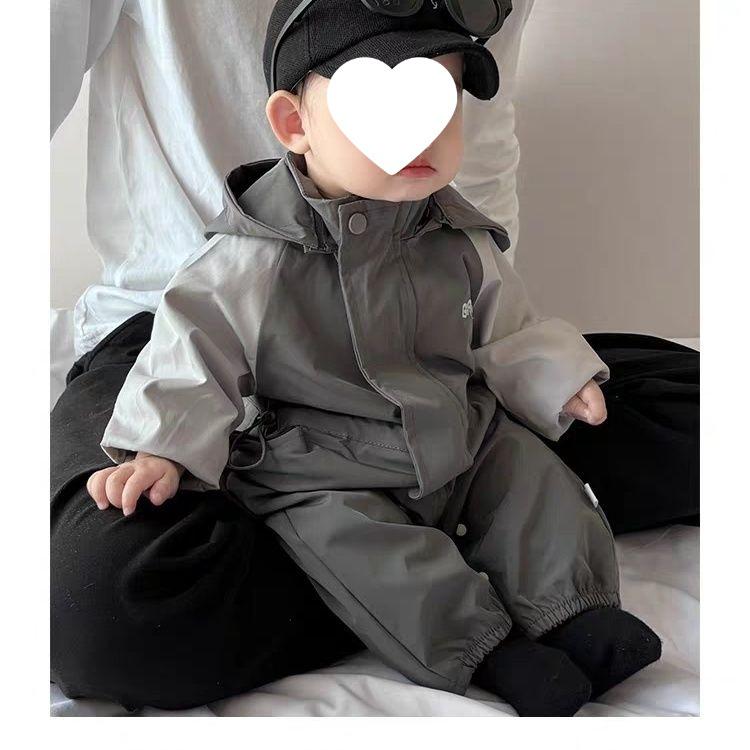 

Супер милый детский комбинезон-ветровка для мальчика - Весенне-осенний стиль 66 cm - 6-10 jin