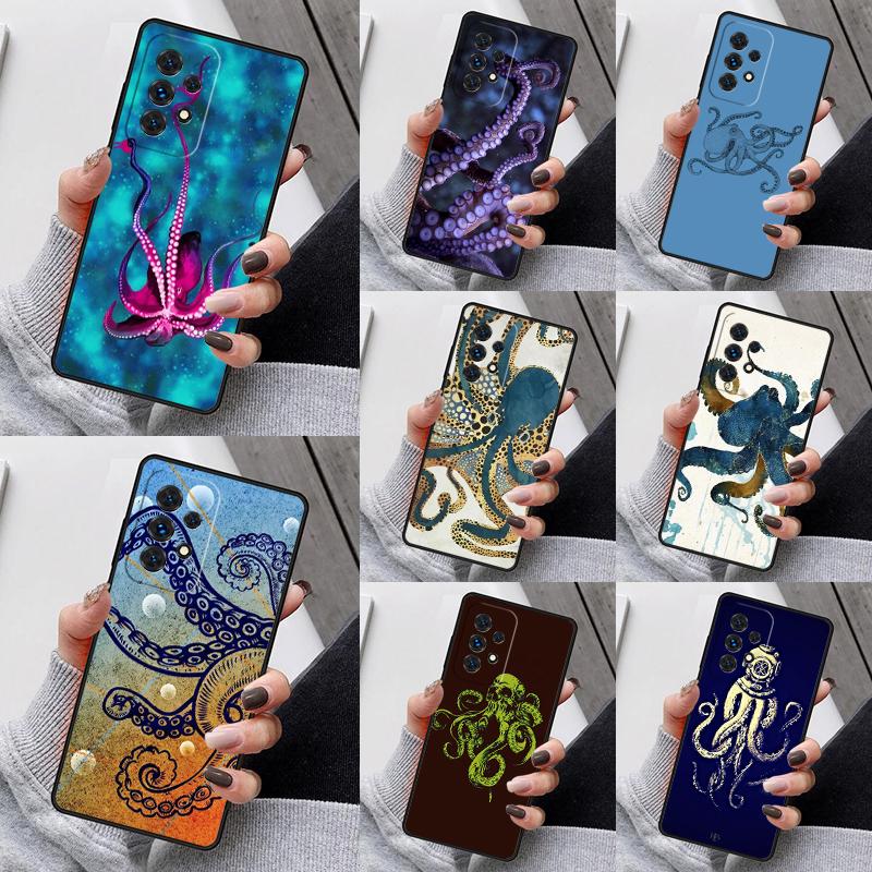 Marine Life Ocean Octopus Phone Case For Samsung Galaxy S25 S23 S30 S8 S21 S20 FE S24 S22 Note 10 20 S8 Plus lite Ultra
