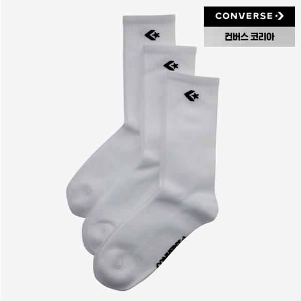 Converse 3 пары базовых носков с рисунком елочка Спортивные Гольф Туризм Белые Uc0571 001 M