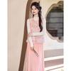 New Chinese Style Vest and Velvet Skirt Set