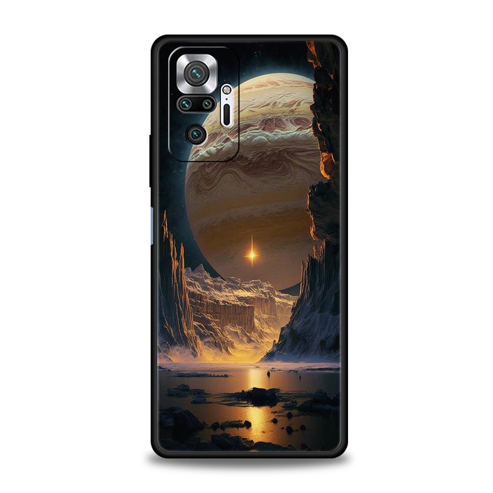 Moon Galaxy Universe Phone Case For Xiaomi Redmi Note 14 13 12 5G 11 10 Pro Plus 4G 9S 9 14C 13C 12C 10C 9C 9A Soft TPU Cover