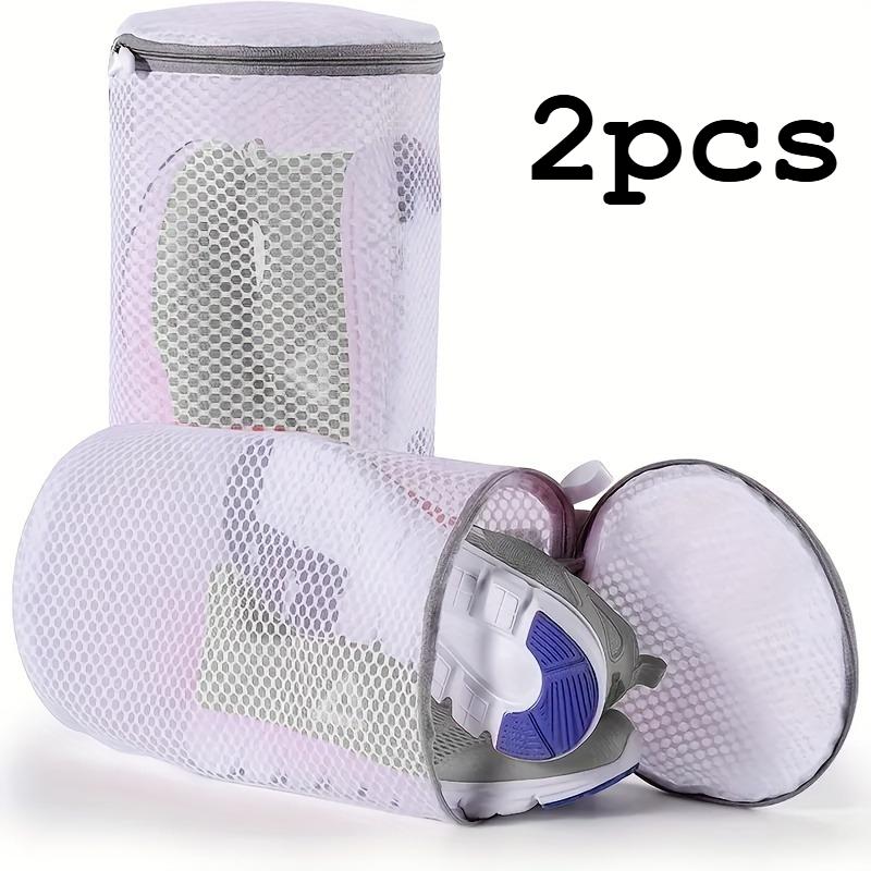 2pcs/1pc Large Gray Honeycomb Washing Bags | Mesh Sneaker Laundry Bag, Suitable for Protection of Clothing and Underwear, Shoes