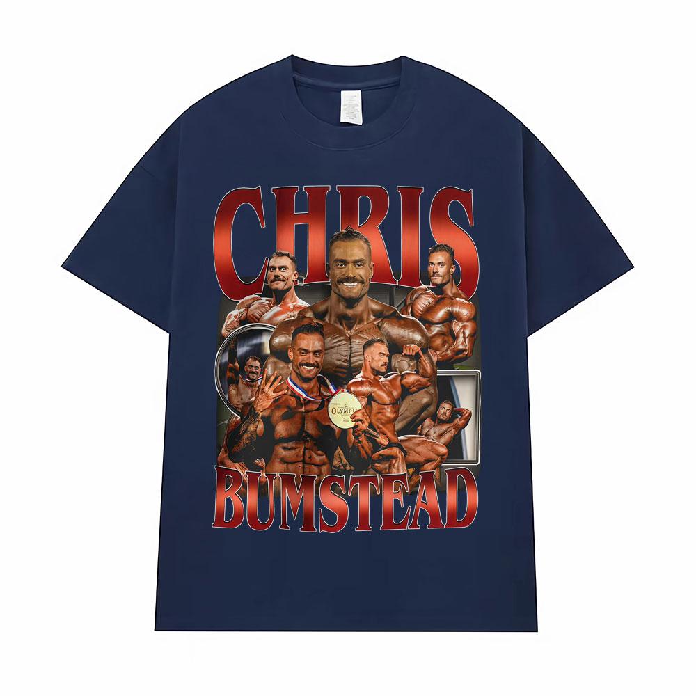 Chris Bumstead Bodybuilding Funny Gym T Shirt Men's Clothing Harajuku High Street Tee Shirt Male 100% Cotton Oversized T-shirts