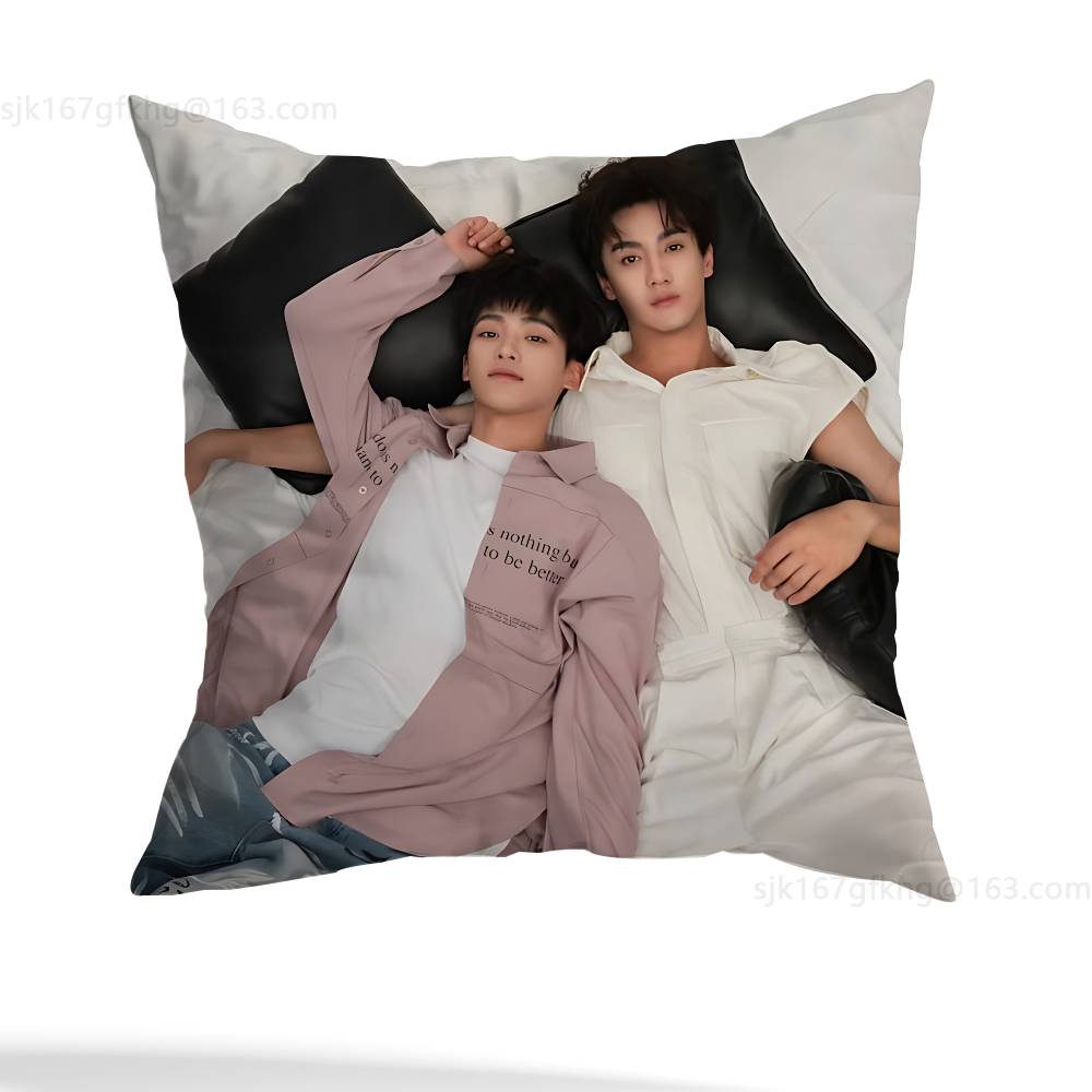 Revenged Love Pillow Case Square Double-Sided Printing Short Plush Sofa Cushion Cover Bedroom Bedside Pillow