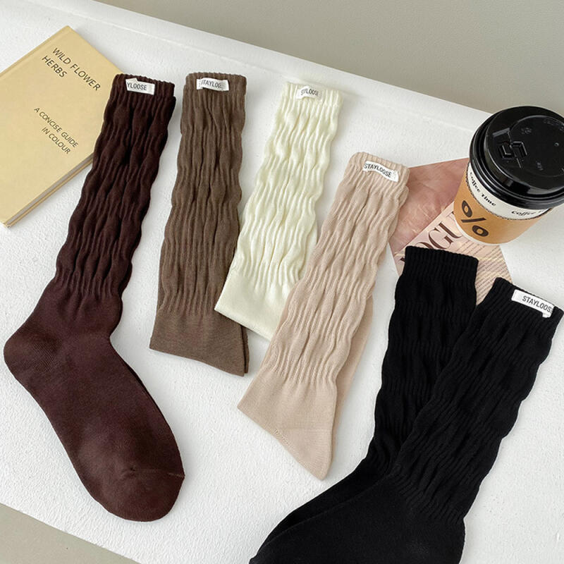 Revna Loose Fit Long Neck Boneless Compression Wrinkle Socks