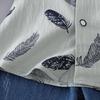 Boys' Cartoon Print Long Sleeve Top & Elastic Jeans Two-Piece Set