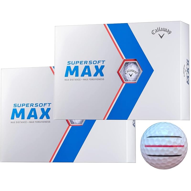 

[Hapiraki_Golf Line] callaway golf ball SUPERSOFT MAX super soft max 2023 model With line (2 dozen white_3 lines)