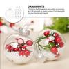 10pcs Christmas Transparent Ball Plastic Fillable Bauble 8-10cm Xmas Tree Hanging Ornaments Decoration Wedding Party Gift Box