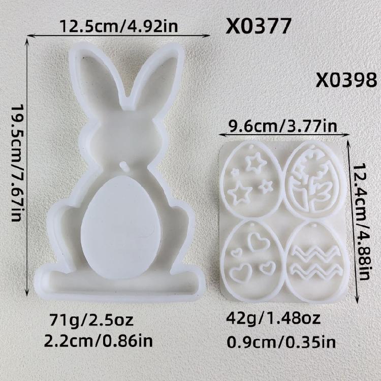 User Friendly Silicone Mold For Designing Rabbit Embellishments And Hanging Rings Eggs Ornament For Jewelry Making