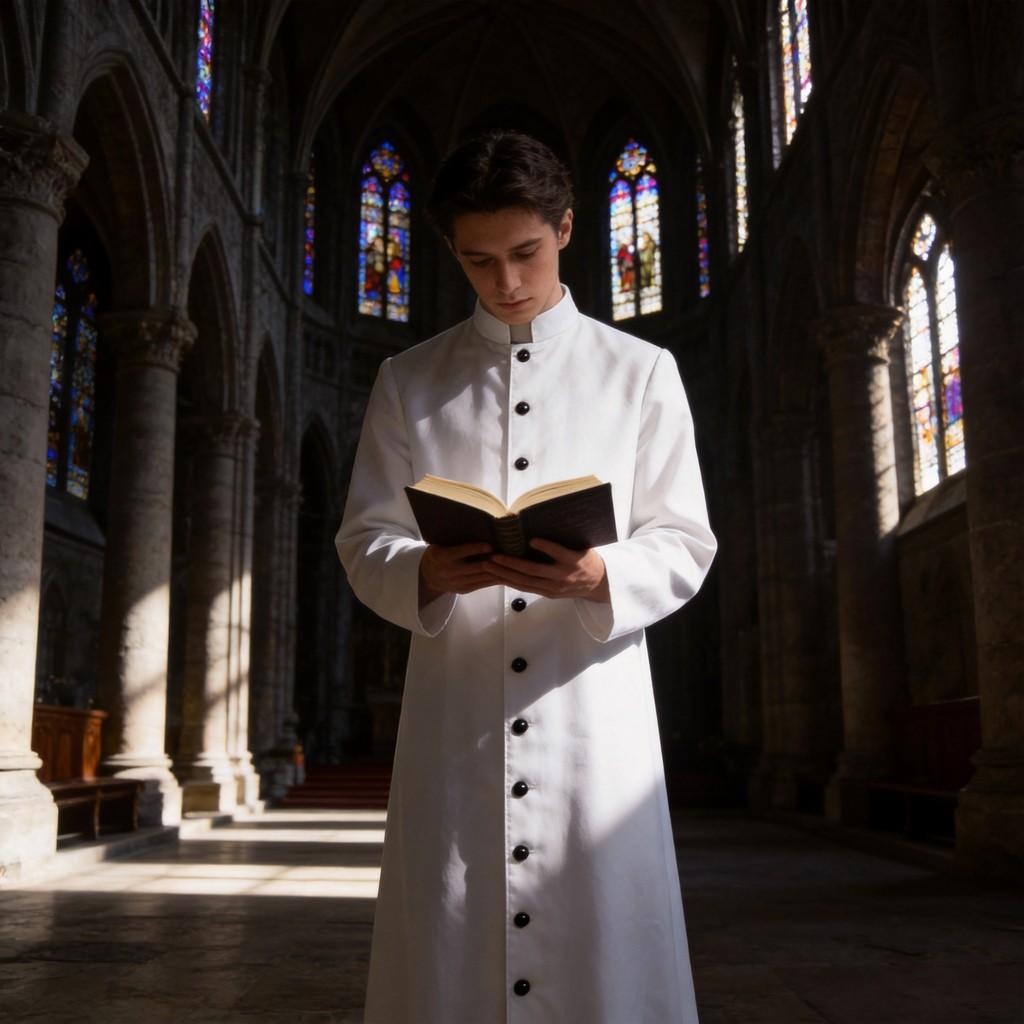 Fantasy Priest Cosplay Costume For Halloween Party With Long Robe For Adults