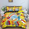 3D Cartoon Graffiti Bedding Set Soft Luxury Duvet Quilt Cover Set Bedroom Decor King Queen Twin Single Size Bedclothes741