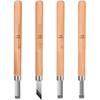 Handcrafted Woodworking Carving Knife Set - Complete Wood & Root Carving, Seal Engraving, Rubber Stamp Tools with Wooden Handles