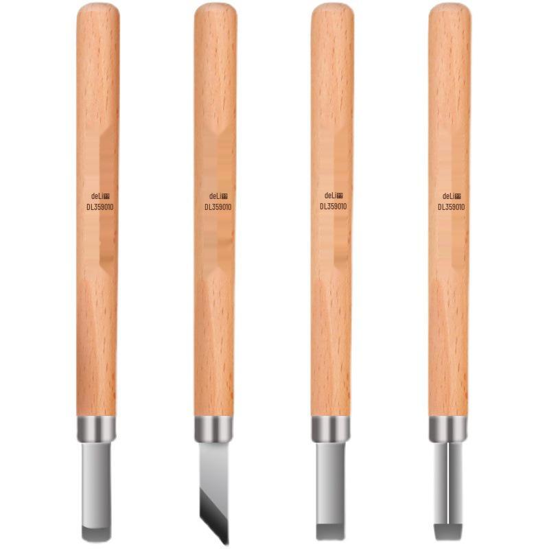 Handcrafted Woodworking Carving Knife Set - Complete Wood & Root Carving, Seal Engraving, Rubber Stamp Tools with Wooden Handles