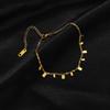 Gold Color Small Square Ankle Bracelets for Women, Chain with Butterfly Zircon Jewelry Bohemia
