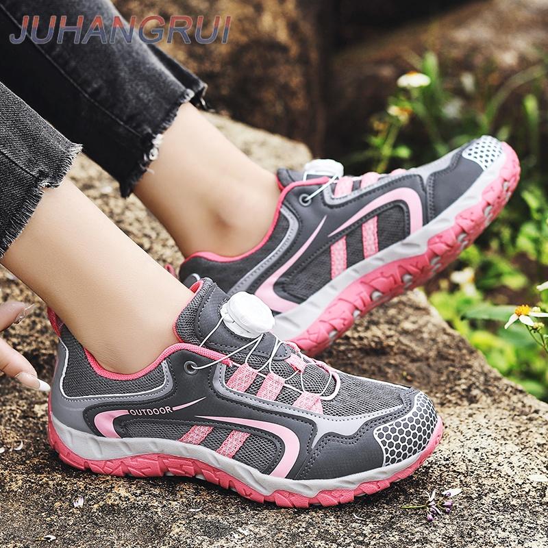 Women‘s Breathable Hiking Shoes Anti-slip Trekking Sneakers Hunting Mesh Rotating Buckle Outdoor Casual Women's Shoes Trainers