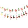 Birthday Party Decoration Pineapple Flamingo Flag Summer Party Decoration Latte Summer