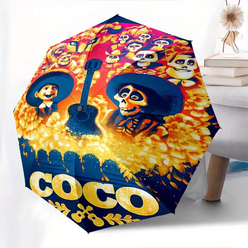 

Coco Musician Héctor and Miguel s family Automatic Opening and Closing Umbrella - Small Umbrella Suitable for Various Occasions, Portable 3-