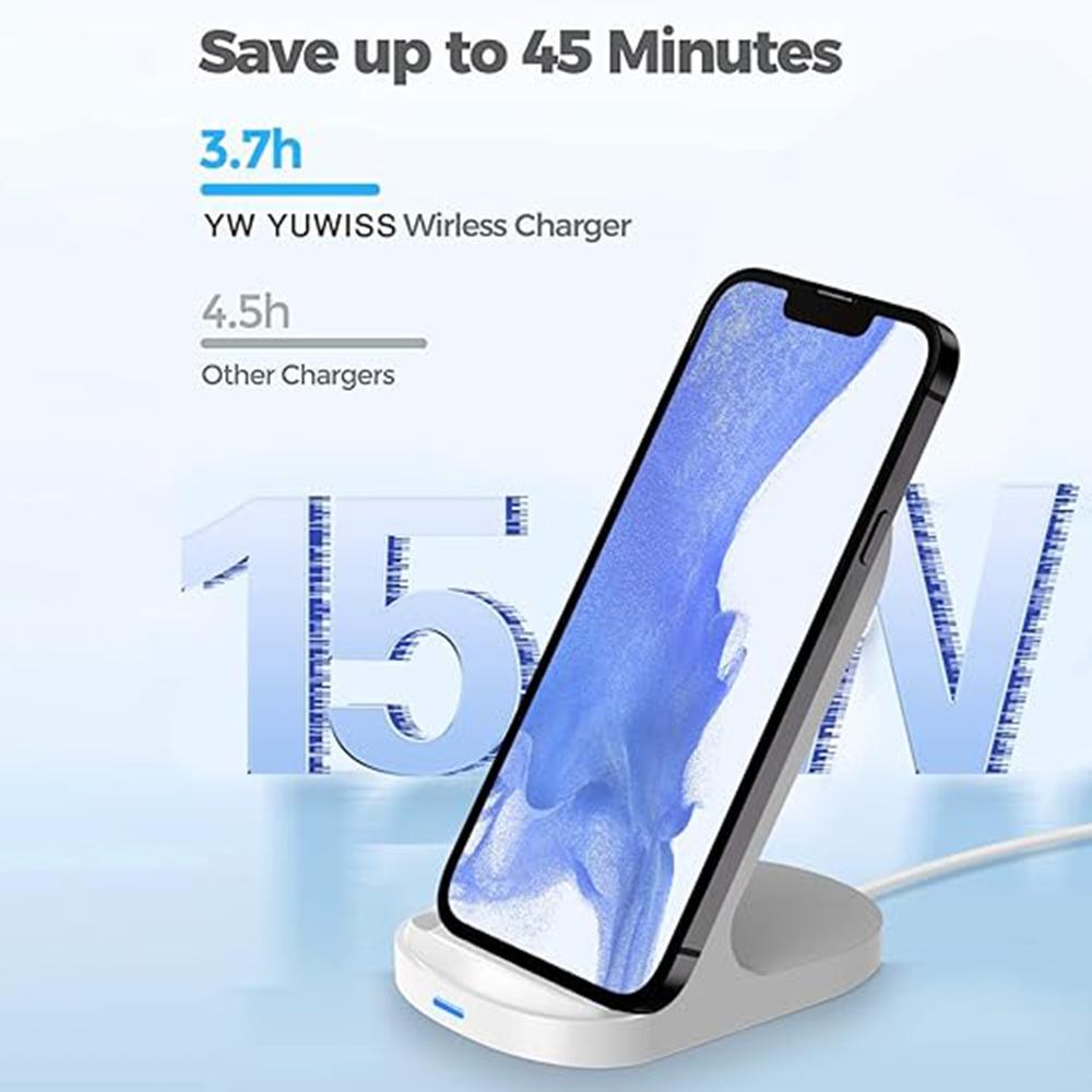 HT-511 15W Wireless Charger Stand for iPhone Charging Pad for AirPods