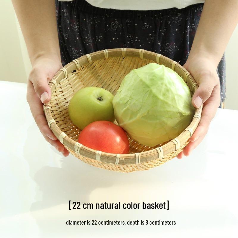 Household Bamboo and Rattan Steamed Bun and Egg Basket Set
