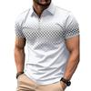 Men Short Sleeve Fashion Zipper Polo Shirt .