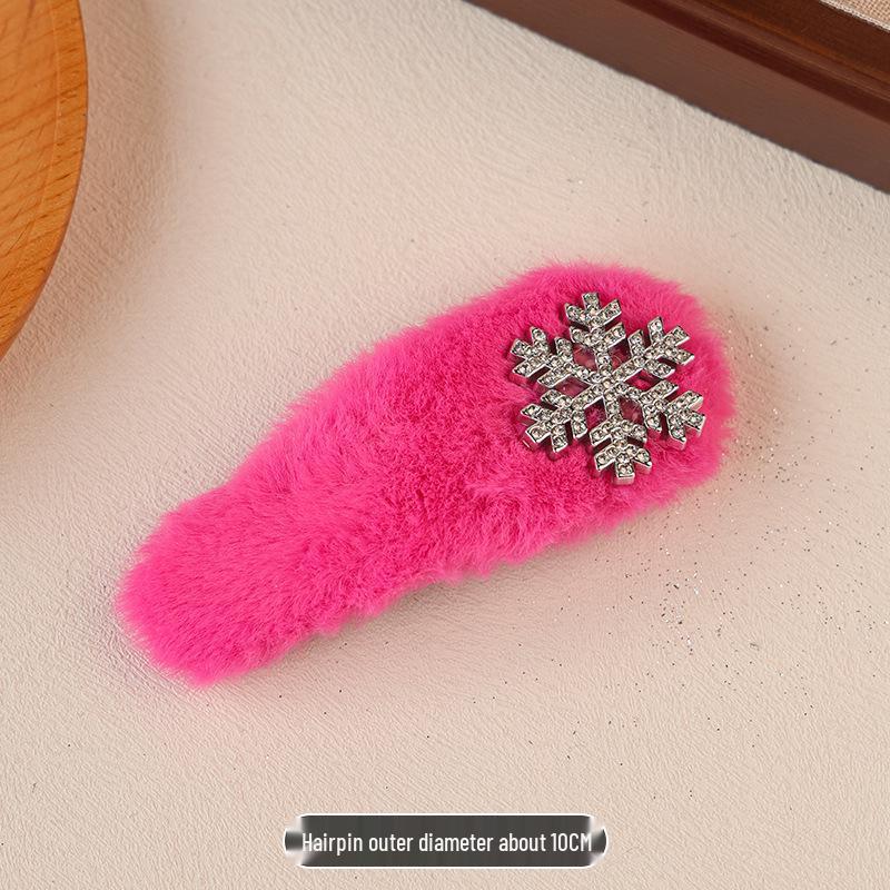 2025 Herbst/Winter Strass Schneeflocken Haarspange - Niedliche Damen BB Seiten Haarspange für Weihnachten