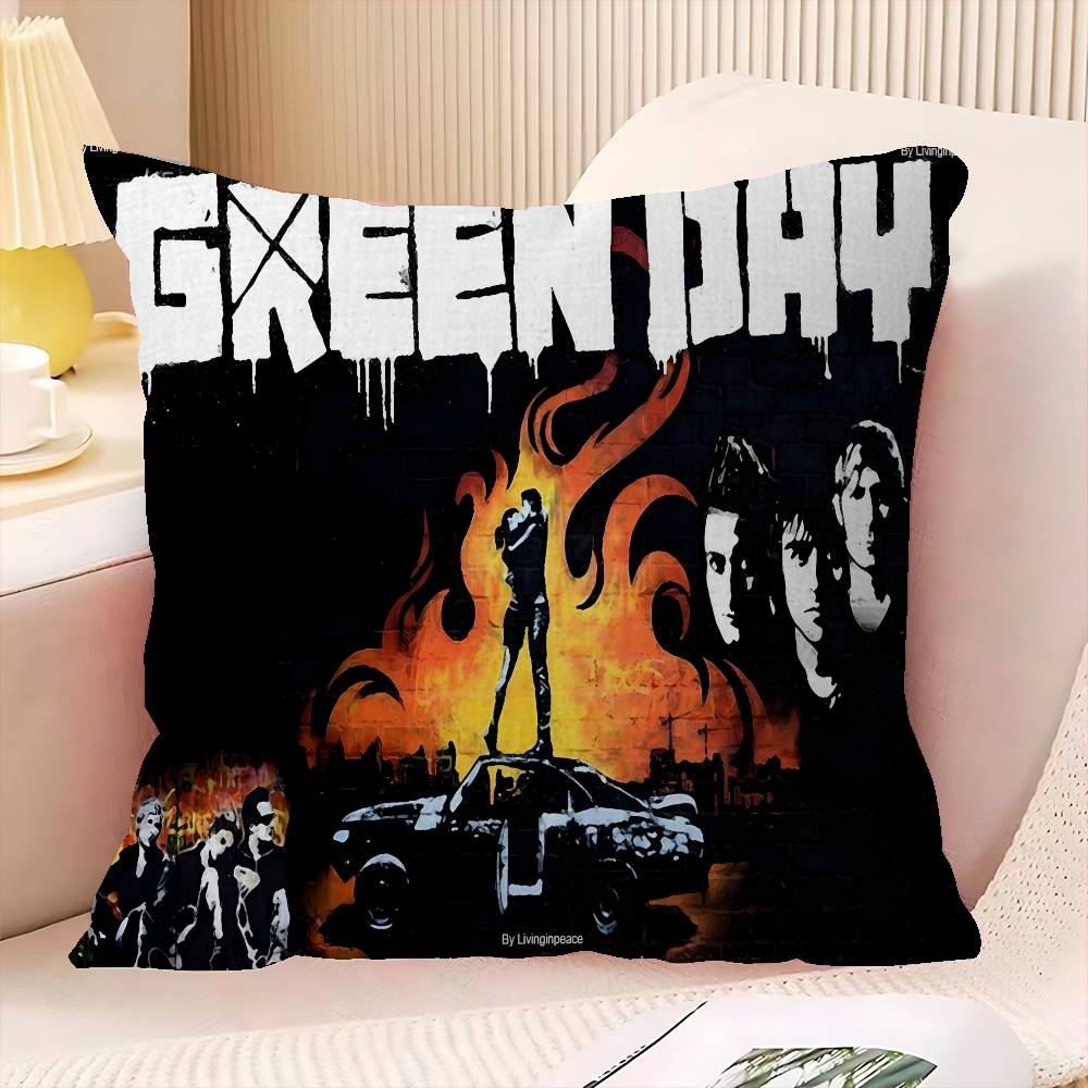 Classic Punk Rock Band GGreen DDay Lucky Dragon pillow cover sofa cushion cover home room decoration children gift
