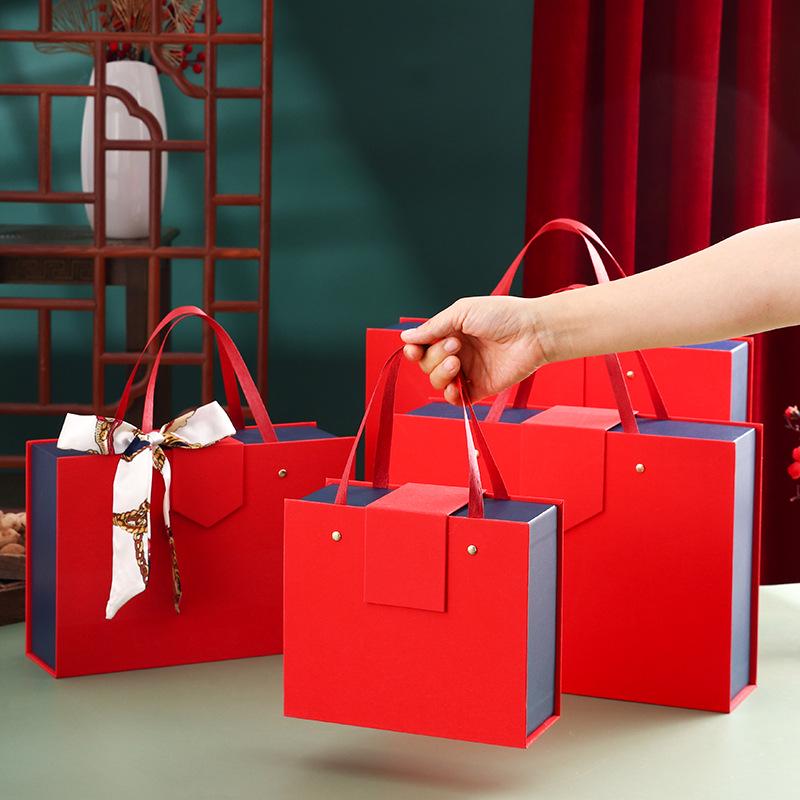 Luxury Large Flip-Top Handheld Gift Box for Cosmetics & Tea