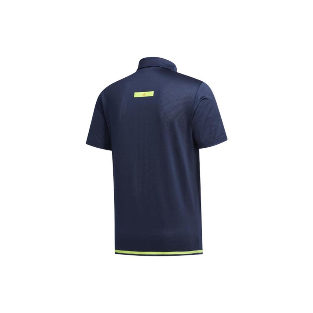 Adidas Polo Shirts Men's Blue Polo Collar Moderate Straight Fit FJ3794