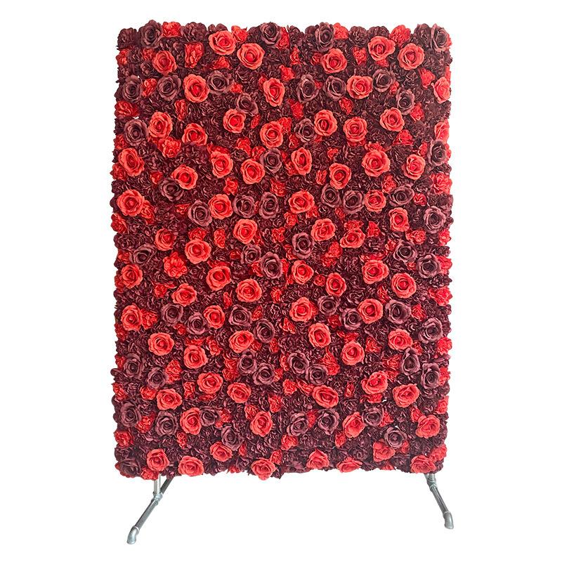 Simulation Rose Wall Wedding Arrangement Props Flower Row DIY Background Decoration Hydrangea Silk Flower Rose Wall Setting