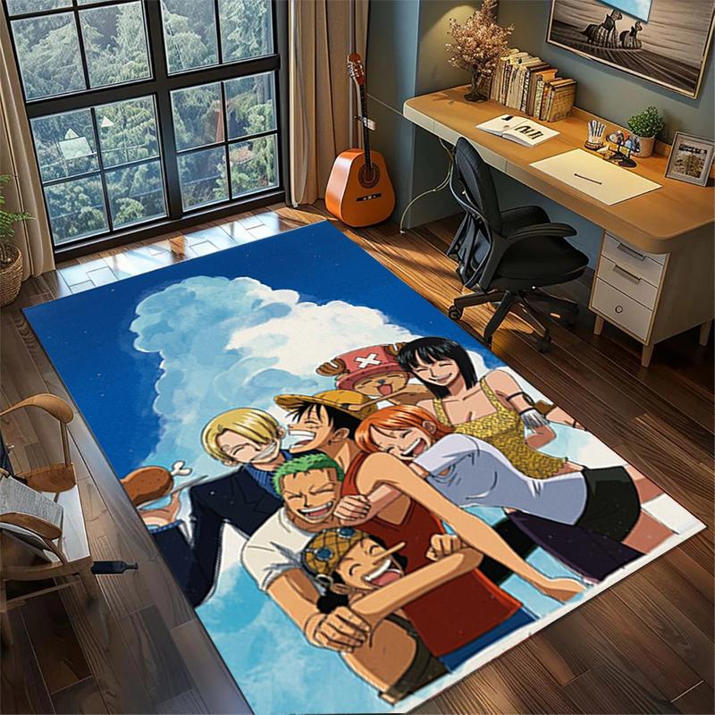 

ONE PIECE Non Slip Area Floor Mat Washable Large Rug Carpet Gamer Room Bedroom Decor kwq25 60x90cm