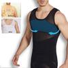 Hombres Chaleco Adelgazante Body Shaper Entrenador de Cintura Sin Mangas Delgada Alta Elasticidad Malla Corsé Camiseta Sin Mangas Camiseta Interior Abdomen Shapewear Fat Burn Fitness Top