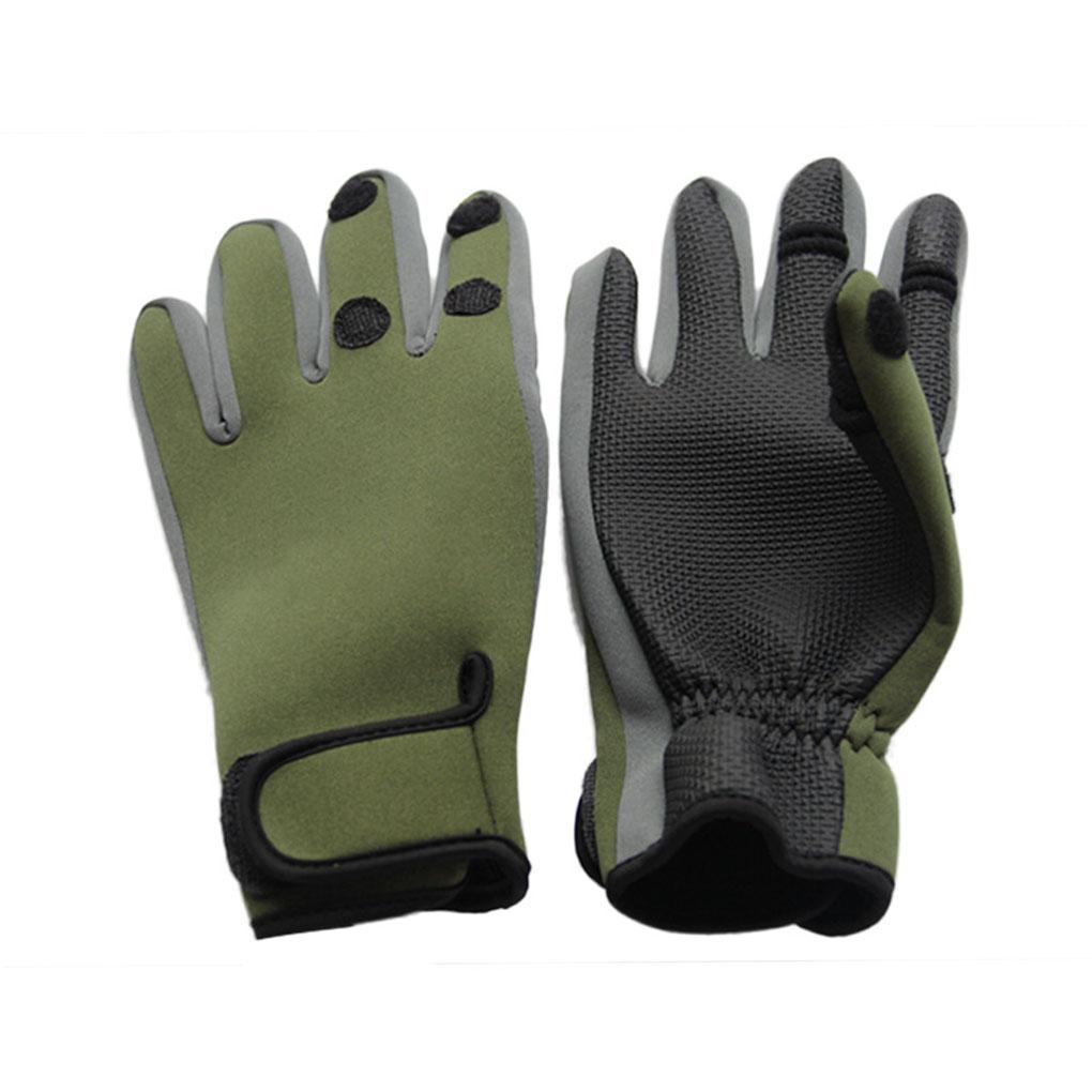 1 Pair Fishing Gloves Outdoor Cycling Gloves Three Finger Cuttable Glovs Non\-slip Warm Waterproof Gloves