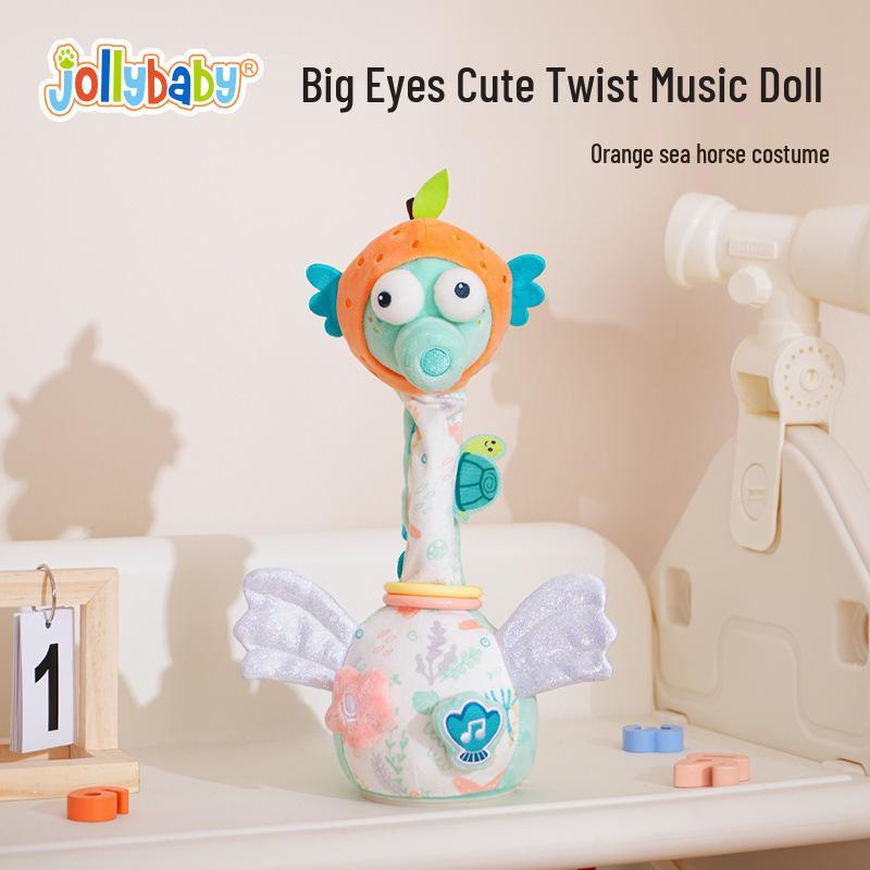Музыкальная танцующая плюшевая игрушка-животное Jollybaby для раннего развития