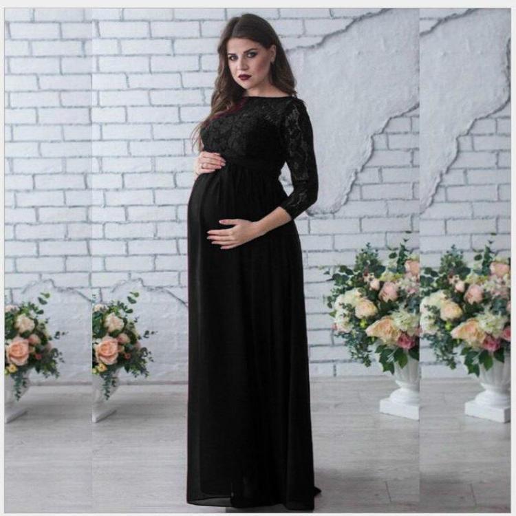 Abito per Mamma Incinta Accessori per Fotografia di Maternità Abbigliamento per Gravidanza Donna Abito in Pizzo per Incinta