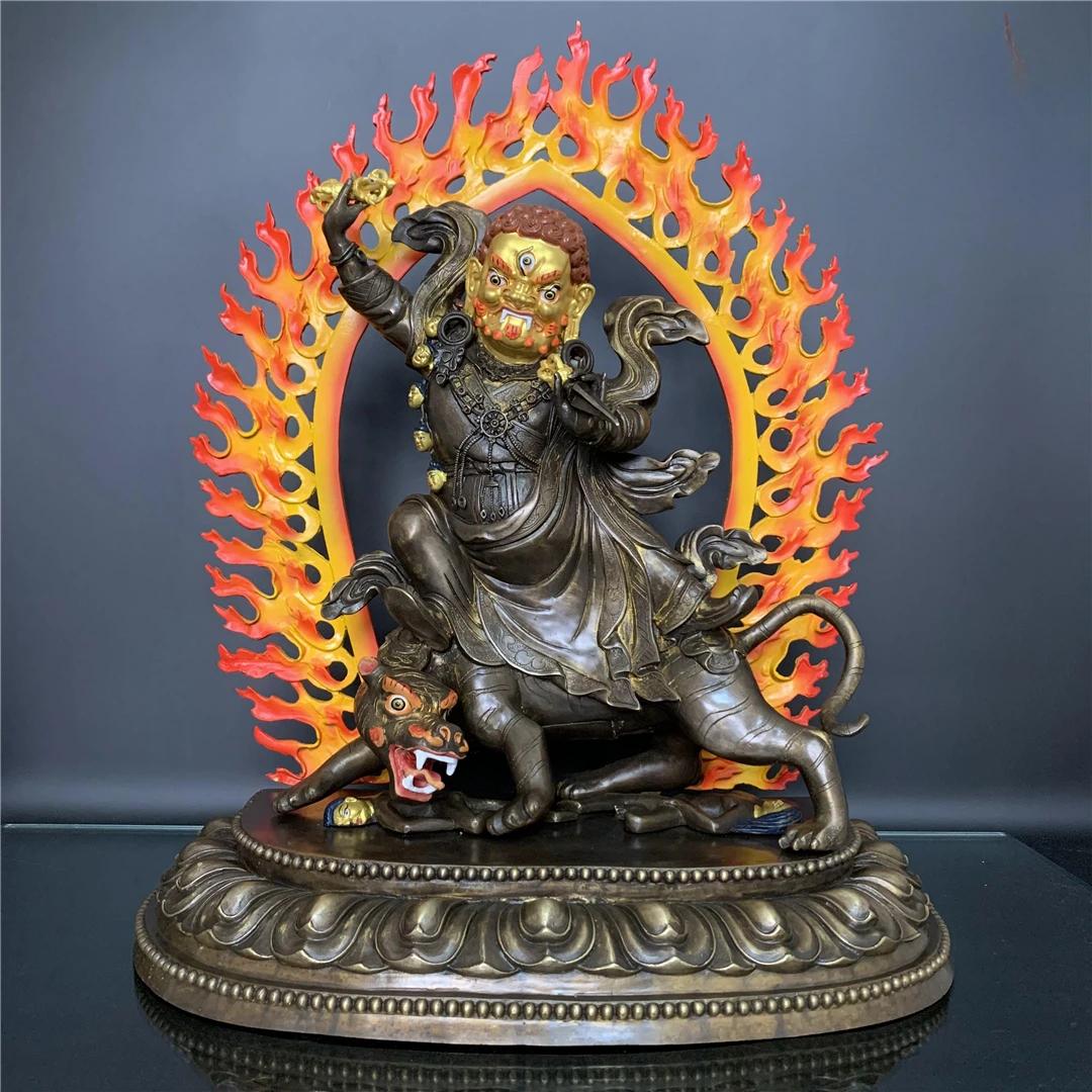 

Редкий ХОРОШИЙ Непал Тибет латунь Дордже Дроло Злой Гуру Ринпоче статуя Будды Храмы Буддийский зал Поклонение защита