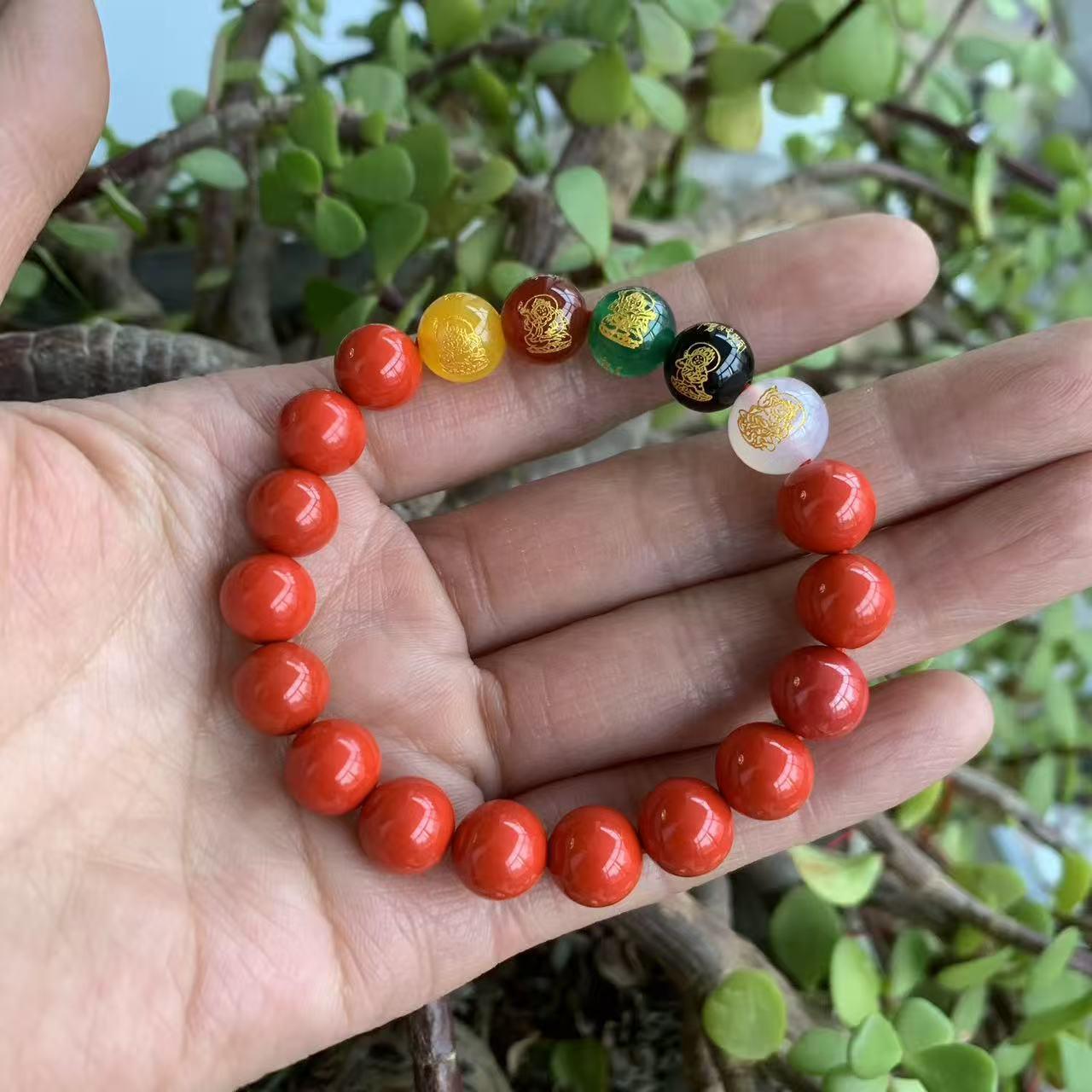Natural Red Cinnabar Bracelet for Wealth and Prosperity - High Quality Craftsmanship