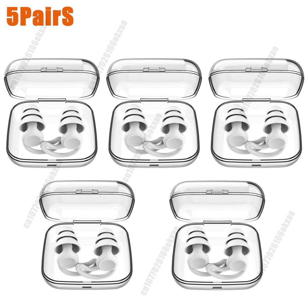 1-50 Paar Silikon-Ohrstöpsel zum Schwimmen, Schlafen, Schallschutz, Lärmreduzierung, Ohrstöpsel, Motorrad-Lärmfilter-Ohrstöpsel