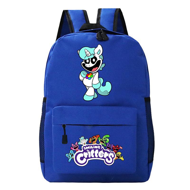 Smiling Critters Smiling Animals College Style Boys And Girls Junior High School Students School Bag Casual Backpack