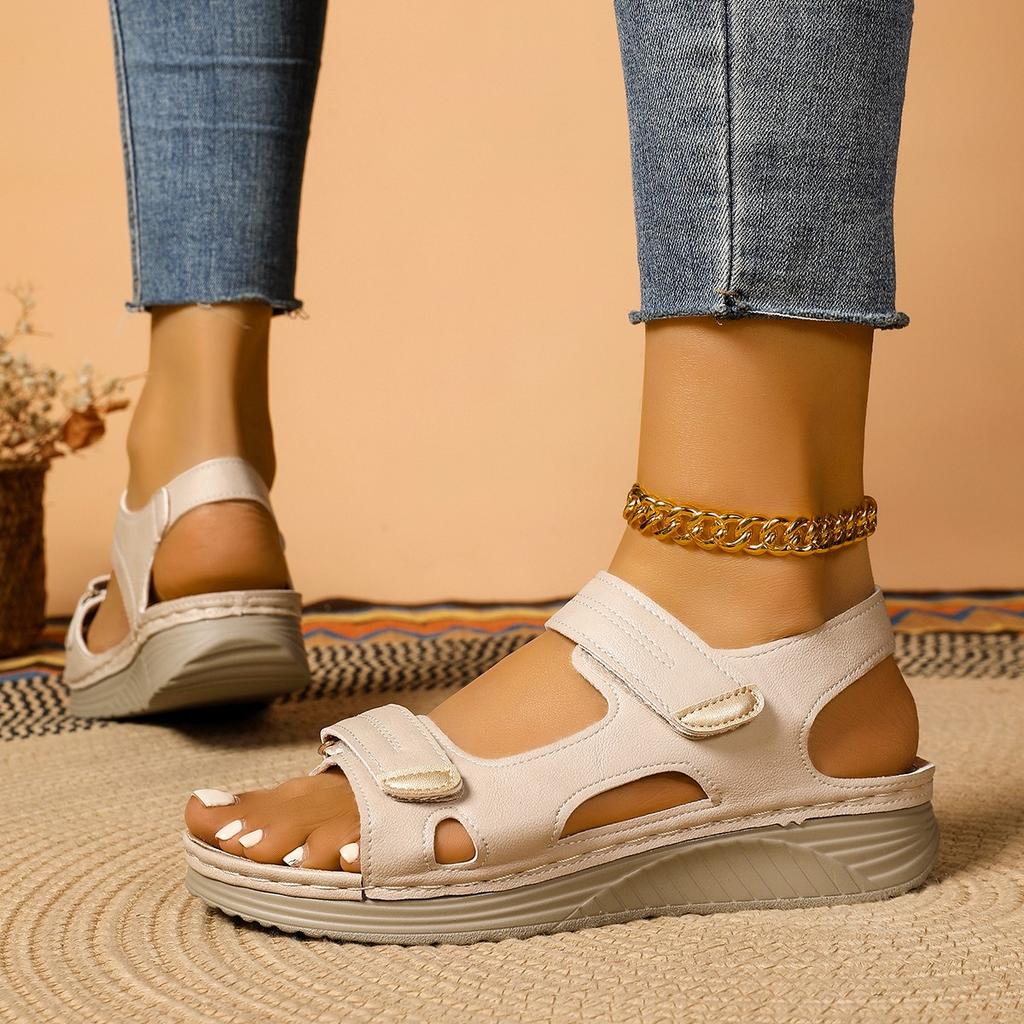 Fashion 2024 New Summer Sandals Travel Women Shoes New Sandal Sole Durable Sandal Ladies Outdoor Beach Slippers Platform Sandals