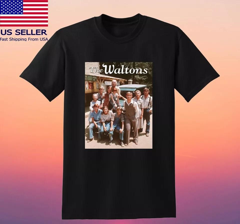 The Waltons 70s Tv Series Men s Black T-shirt Size S-5XL Unisex T-Shirt XXXL