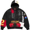 Supreme Hanorac cu glugă și fermoar, patchwork, negru