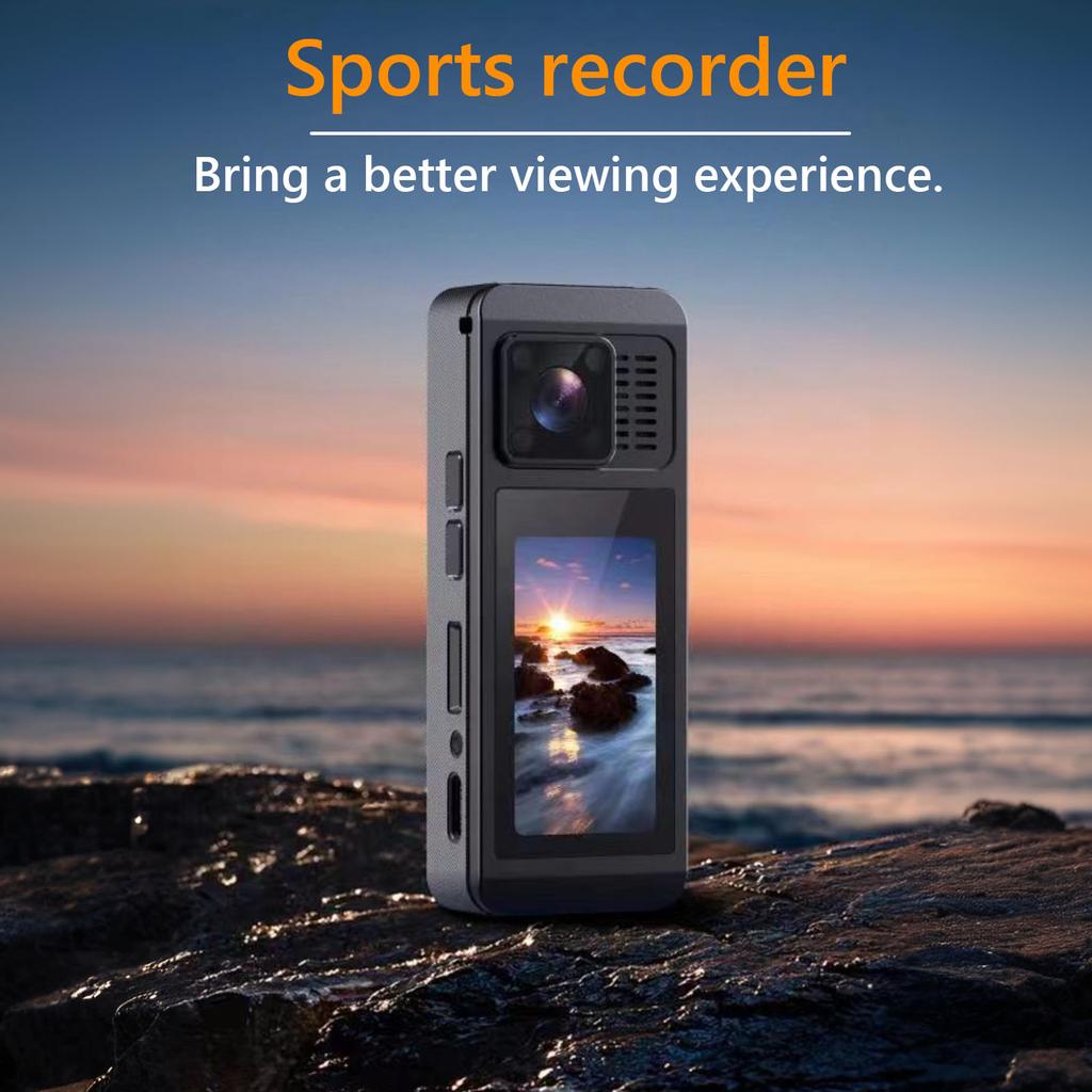 4K HD WiFi Mini Camera Color Screen Thumb Sports Camera 130 Degree Wide Angle Wearable Video Recorder for Cycling Horse Riding